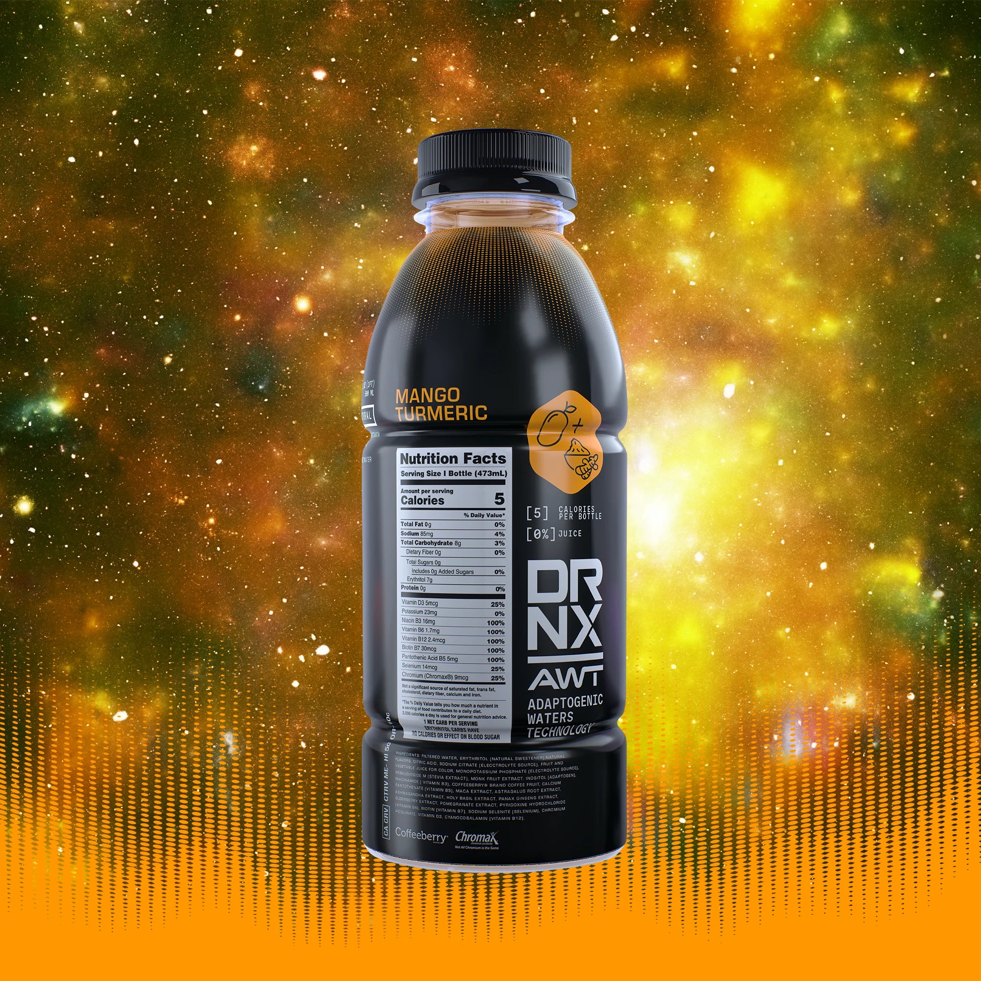 DRNX Adaptogenic Water - Mango Turmeric - 12 Pack