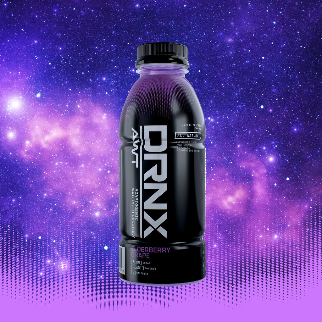 DRNX Adaptogenic Waters - Elderberry Grape - 12 Pack
