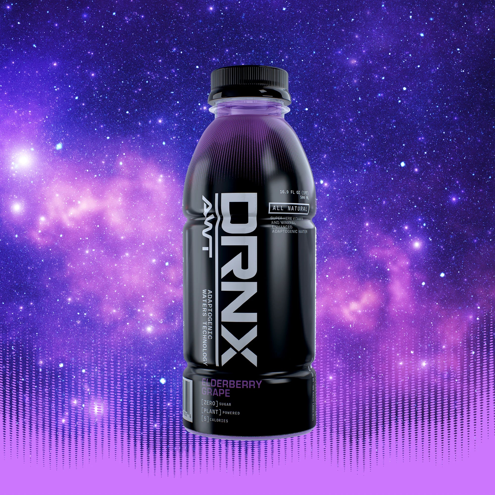 DRNX Adaptogenic Waters - Elderberry Grape - 12 Pack